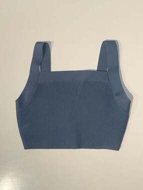 Babaton Ribbed Knit Crop Tank Top Size S